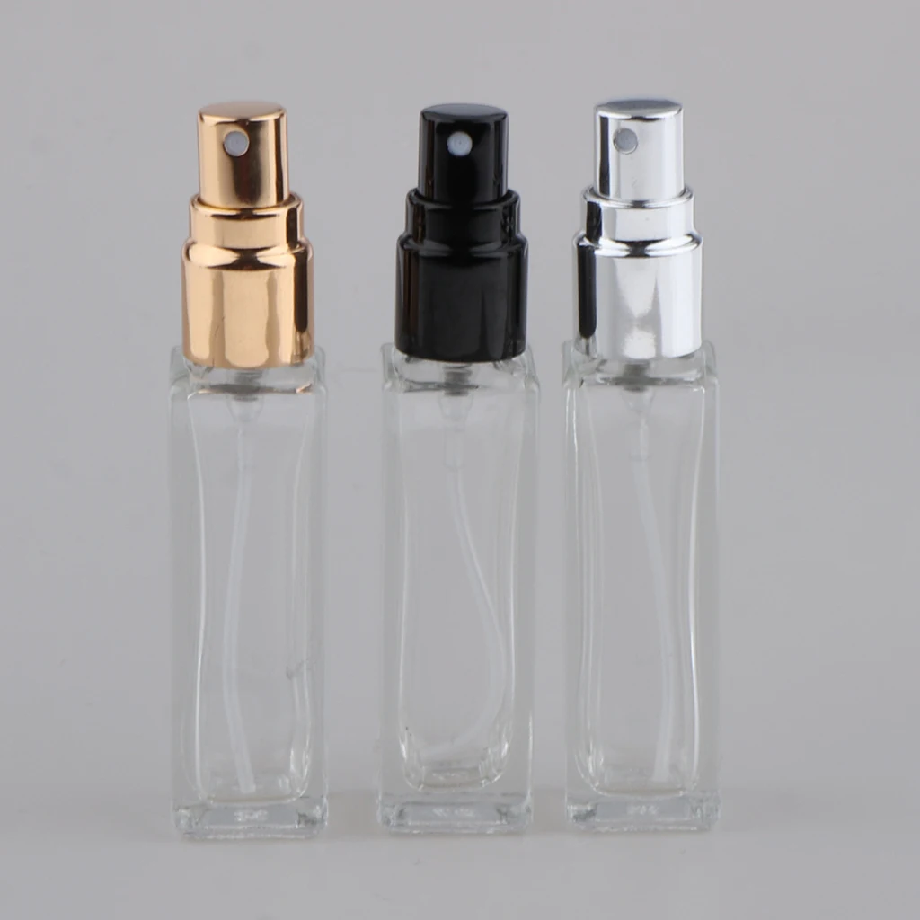 5pcs Spray Bottles Refillable Cosmetic Bottle Portable Perfume Container Travel  with 13 Teeth Screw Lid