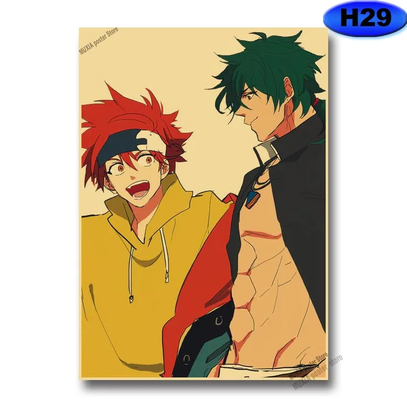 Vintage SK8 The Infinity Poster Kraft Paper Anime Posters Wall Stickers Home Decor Study Bedroom Bar Cafe Decoration Painting