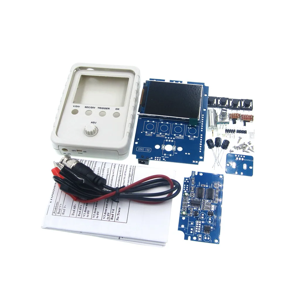 Full Welded Assembled DSO Shell DSO150 Digital Oscilloscope Kit with Probe+Case