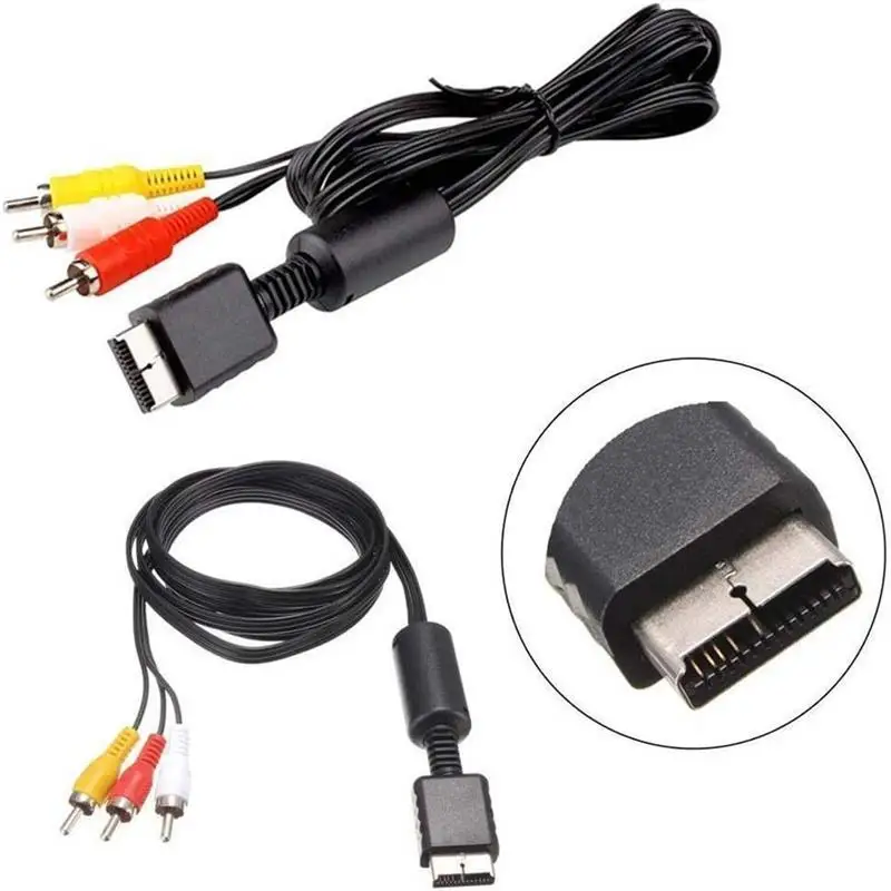

New Longer Length Replacement for PlayStation PS3 PS2 PS1 AV Audio Video Cable Cord Console System