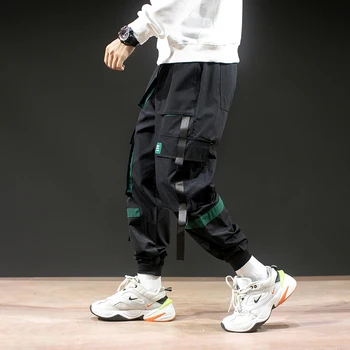 

Summer new casual Japanese tide brand overalls multi-pocket sports pants