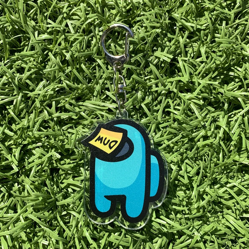 

Hot Games Among Us Keychain Acrylic Colourful Gift Key Chains For Car Keys Decoration Accessories Keyring Small Trinket