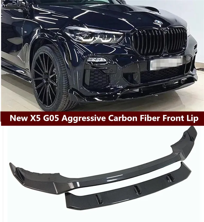 Спортивный сплиттер для переднего бампера 2019 X5 G05 из углеродного волокна BMW |