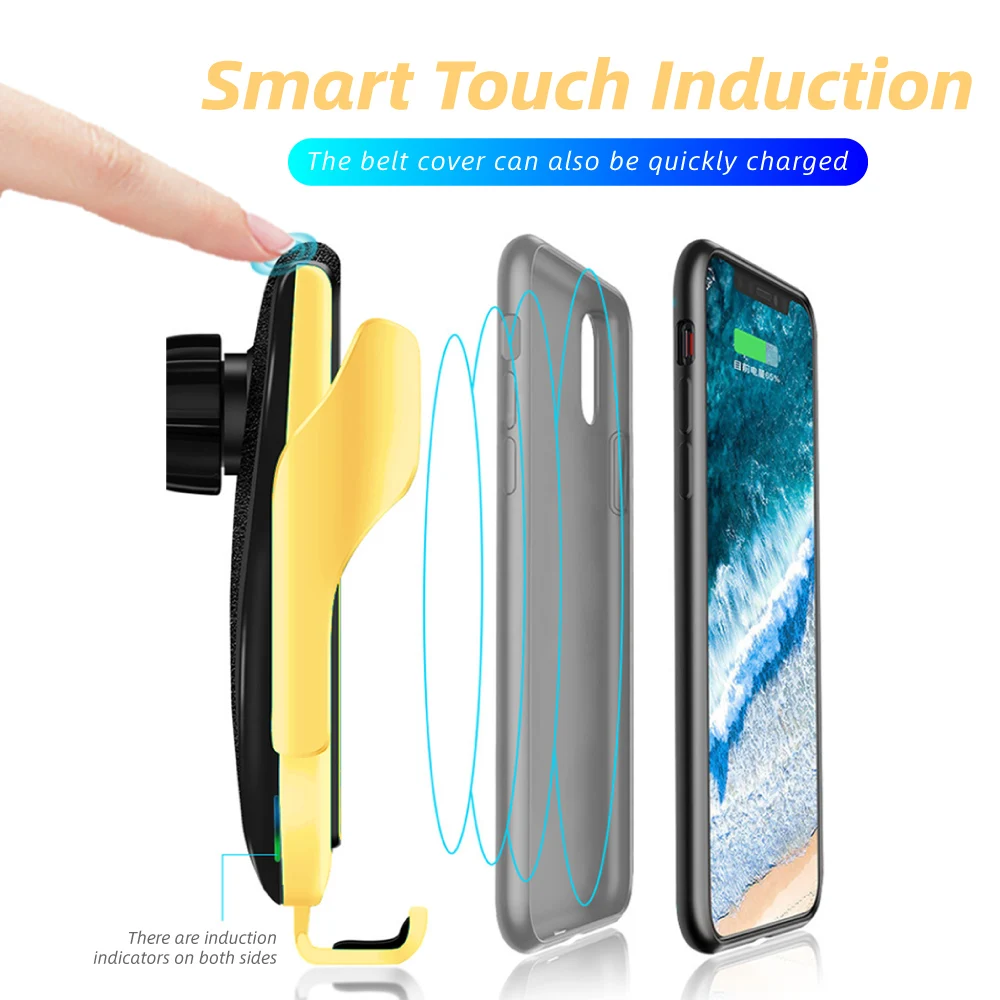 Najtaniej Automatyczna bezprzewodowa ładowarka samochodowa 10W typu C dla huawei mate30 pro forSamsung S10 + Qi indukcja na podczerwień uchwyt samochodowy na telefon