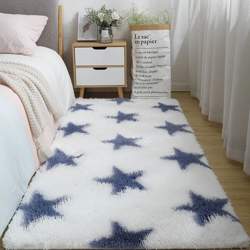 Fluffy Bedroom Rug Carpet Rugs For Living Room Home Bed Anti-slip Floor Mats Water Absorption | Дом и сад