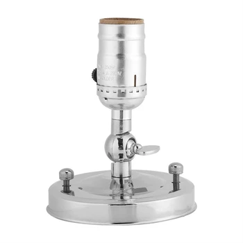

Vintage Lamp Holder Chandelier Sconce Pedestal Edison Decoration Rotary Switch Simple Kitchen Bedroom Lamp, Silver