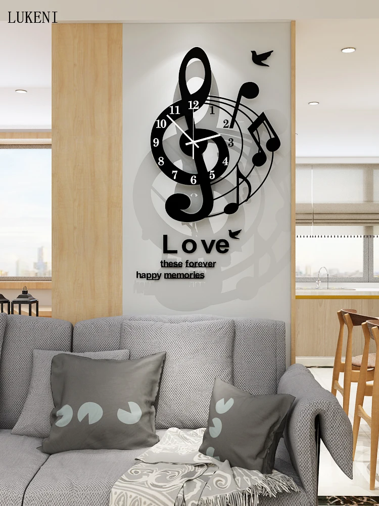 

Современные минималистичные настенные часы для гостиной, креативные модные часы для дома, трендовые настенные часы с украшением