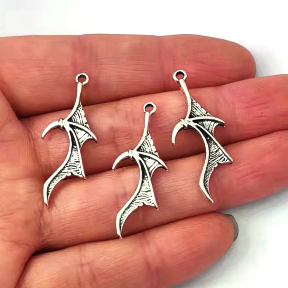 5Pcs Bat Wing Epndant Charm Matching Demon Dragon Wing Love Heart Per Accessori Uomo Donna Fai Da Te