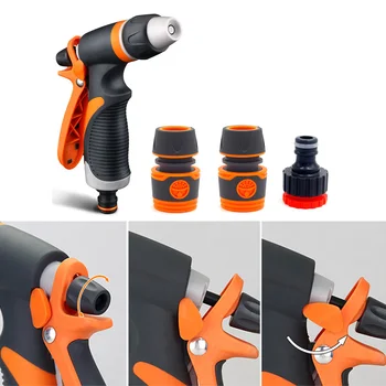 

Hose Nozzle Sprayer Set Garden Watering Pets Showering Car Washing Agriculture Accessory Anti-Leak High Pressure Trigger Head