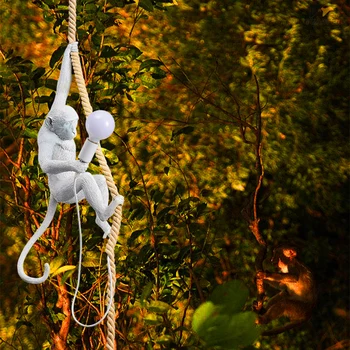 

Nordic Led Monkey Resin Pendant Lights Restaurant Luminaria Hanging Lamp Bedroom Bar Kitchen Fixtures Luminaire Pendant Light