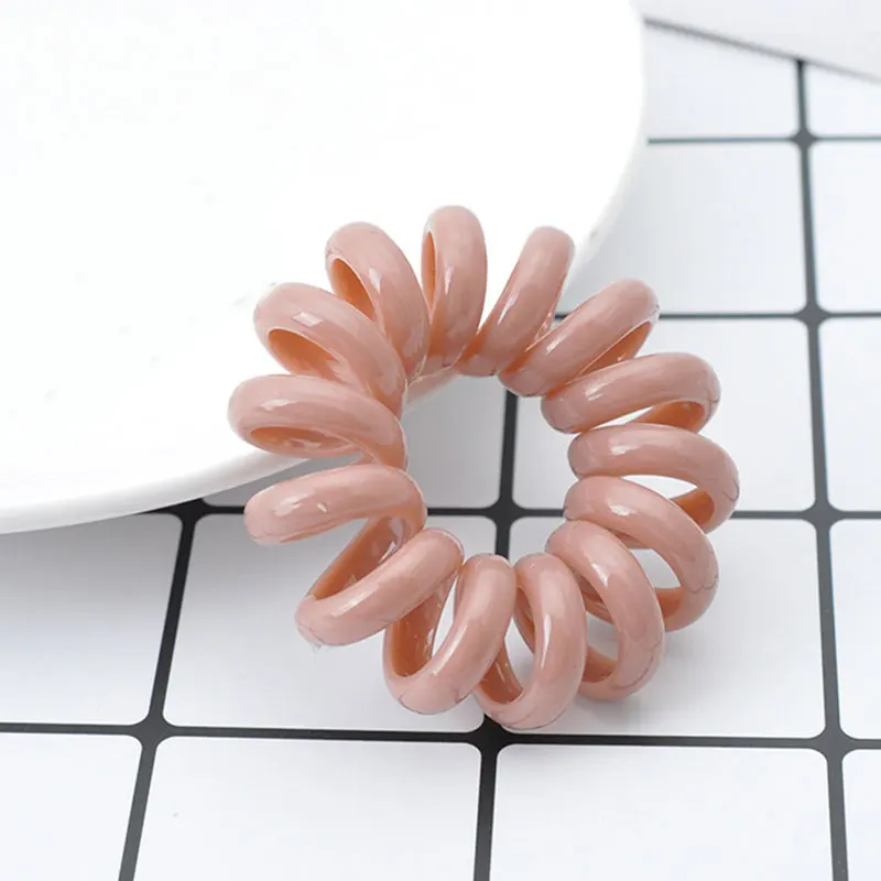 Эластичные леопардовые резинки для волос спиральная форма конский хвост ...