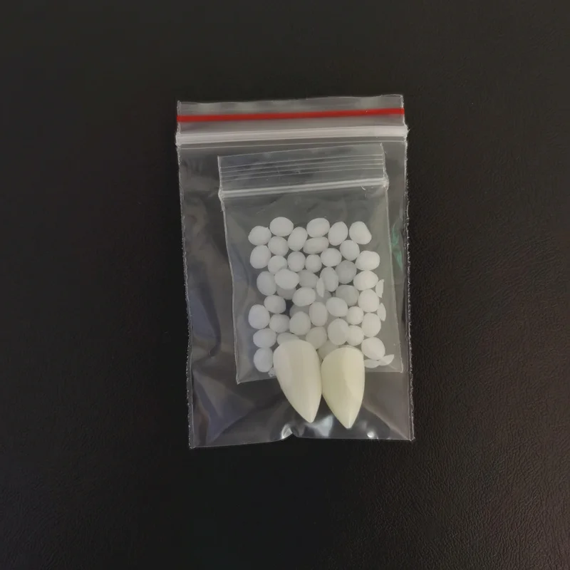 Colmillos de dientes de vampiro, accesorios de halloween, bricolaje, más pegamento para dientes, accesorios de Cosplay, fiesta de vampiro respetuosos con el medio ambiente - Imagen 4