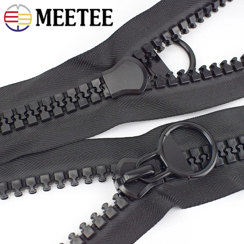 Meetee 20 #60/75/80/100/150/200 см очень большой полимерный молния белый и черный открытый