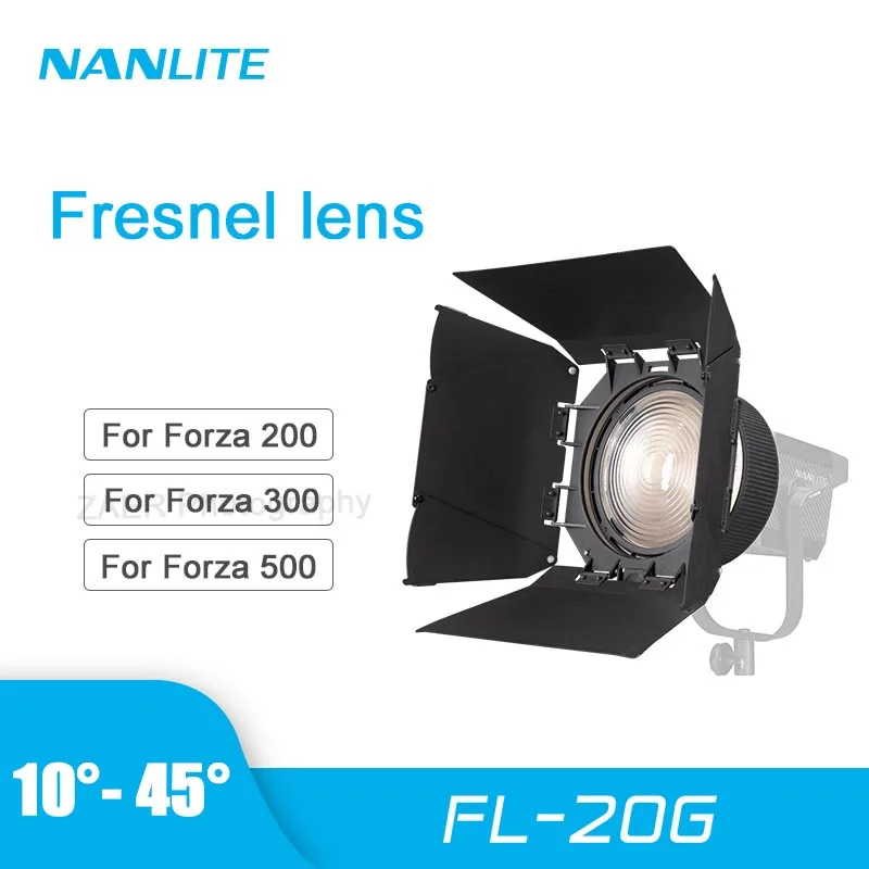 NANLITE FL-20G линзы френеля для Forza200W 300W 500W 200 300 500 фотографии светильник Nanguang FL 20G видео