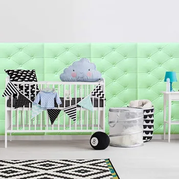 

3D artificial leather PE foam wall sticker kids room nursery home decoration waterproof self-adhesive wallpaper living room bedr
