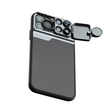 

5 in 1 Phone Lens Case Kit 20X Super Macro Lens CPL Fisheye Telephoto Lens for iPhone 11 Pro Max Phone Case with Lens Kit