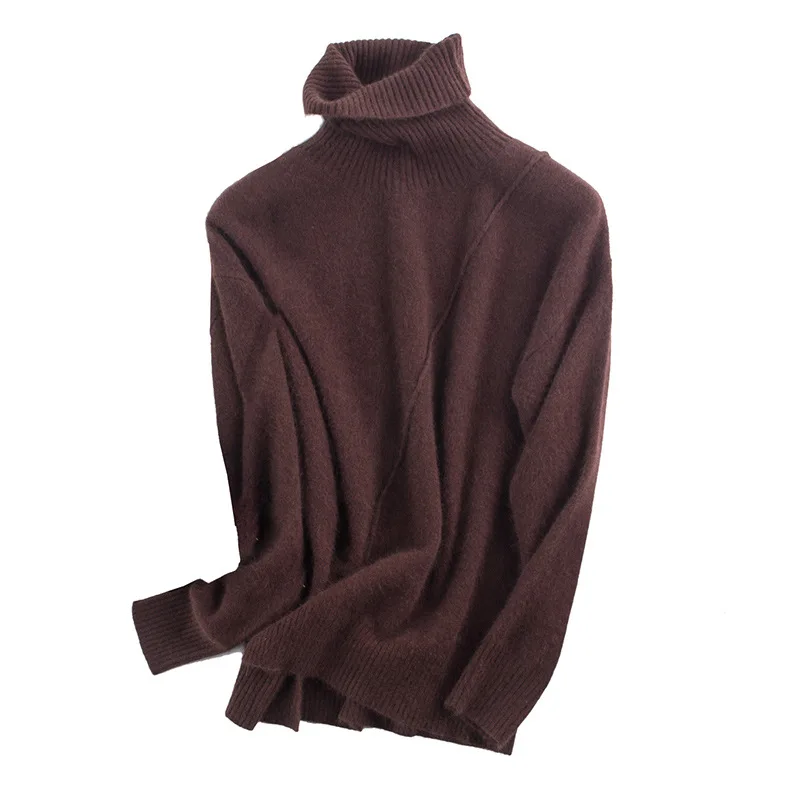 SuyaDream woman Wool sweaters Cashmere Turtleneck