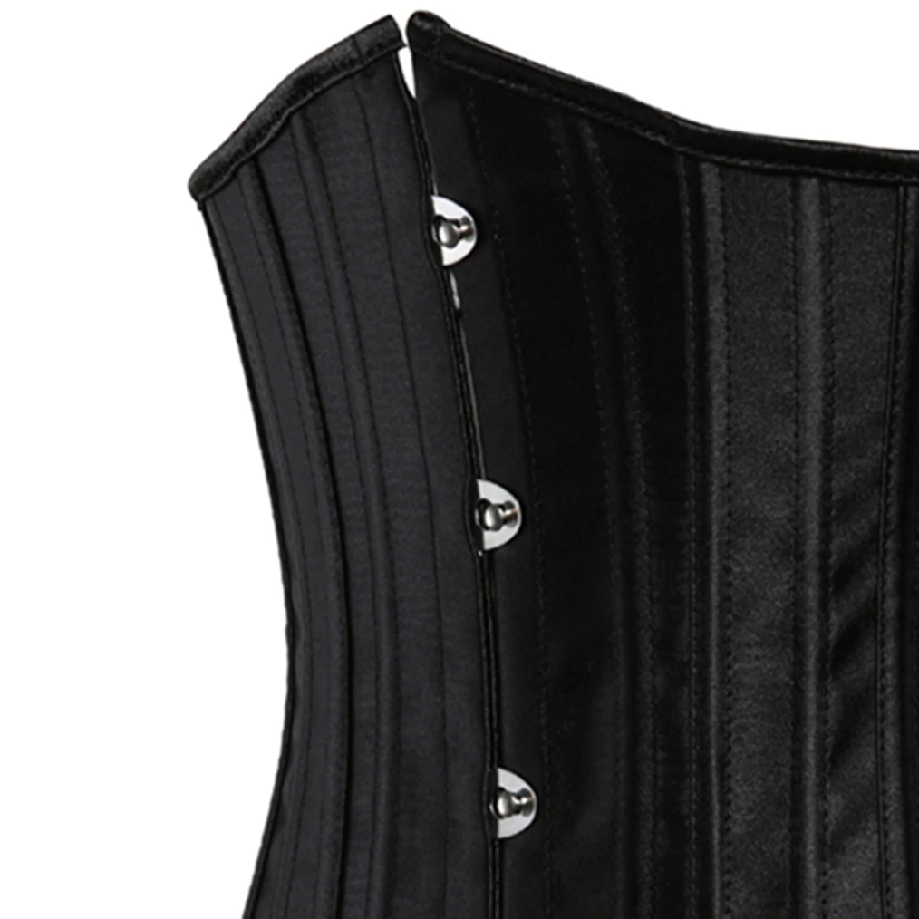 Sexy Steel Bone Shirt Corset Mujer Corgested Bustier Lace Up Underbust Underwear Pink Erotic Lingerie Slim Body Maid Outfit