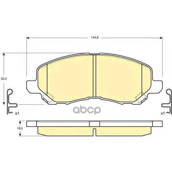 Колодки Тормозные Mitsubishi Asx/Lancer/Outlander/Dodge Caliber Передние Girling 6132879 Girling арт. 6132879