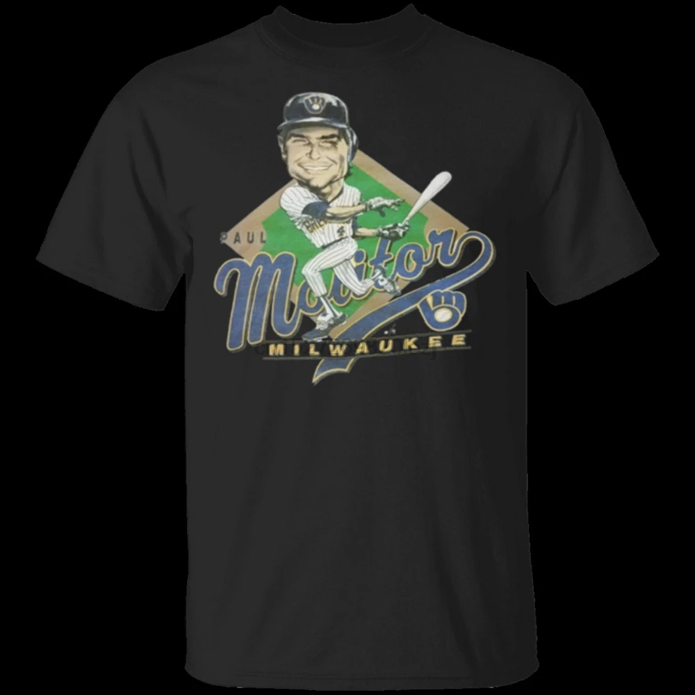 Мужская Ретро Бейсбольная Футболка Paul Molitor Milwaukee Caricature размер M-3Xl новая модная