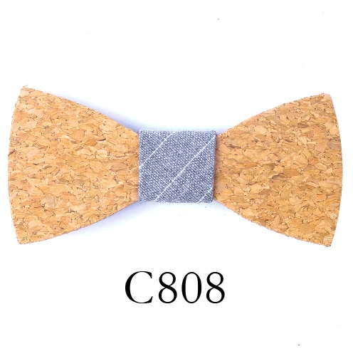 C808 Модный галстук-бабочка для мужчин и женщин Классическая деревянная Бабочка для бизнеса Свадебный бант деревянный для взрослых мужские бабочки галстук-бабочка AdjustableTie - Цвет: C808