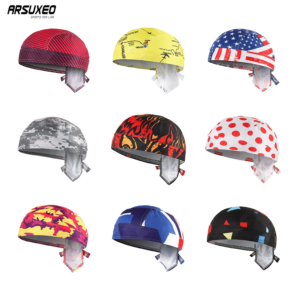 

ARSUEXO Quick Dry Cycling Cap Quick Dry Clean Shawl Headband Bandana Ciclismo Bike Cap Cycling Hat Bandana Men Head Scarf
