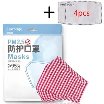 

(Mask+4pcs Filters) Unisex Washable Anti-dust Protective Mask for Adults/Kids 2XPC