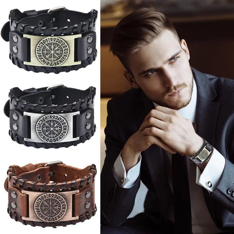 Скандинавские руны Vegvisir компас Викинг браслет скандинавские ...