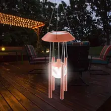 Цветной светильник, меняющий цвет, стеклянный шар, солнечный ветряной колокольчик, декоративный светильник для сада, кухни, гостиной