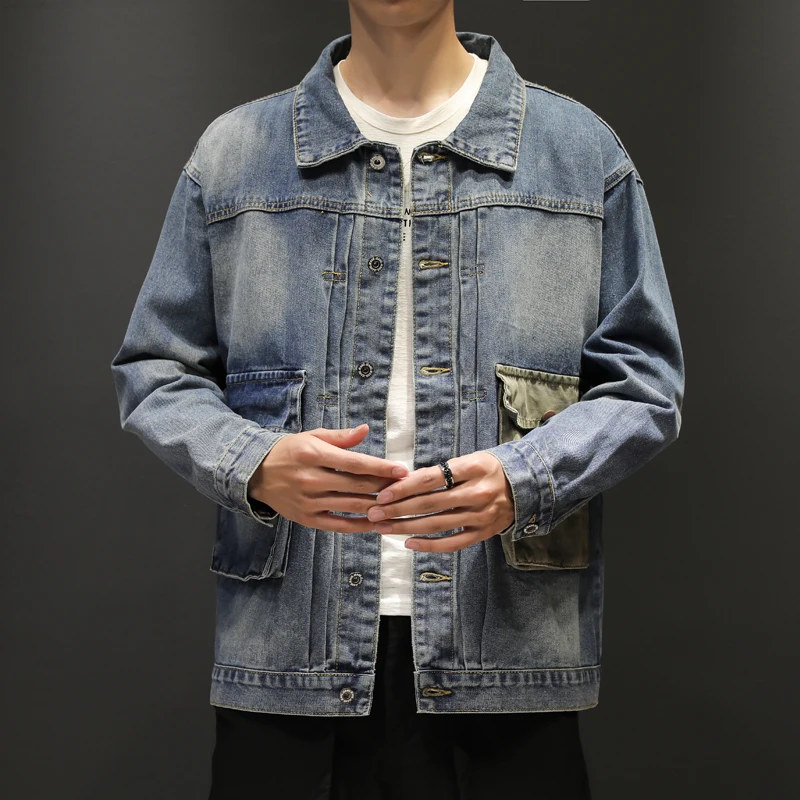 

Fall new lapel loose loose denim jacket denim jacket