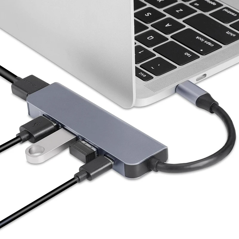 Typt-C type C концентратор USB C USB3.1 концентратор с HDMI 5 в 1 комбинированный концентратор с 2 USB3.0 портами SD TF кардридер USB адаптер