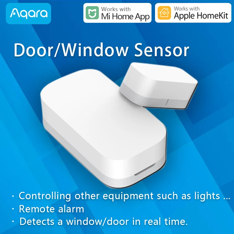 Датчик открытия дверей и окон Aqara Zigbee Беспроводной сенсор работает с приложением