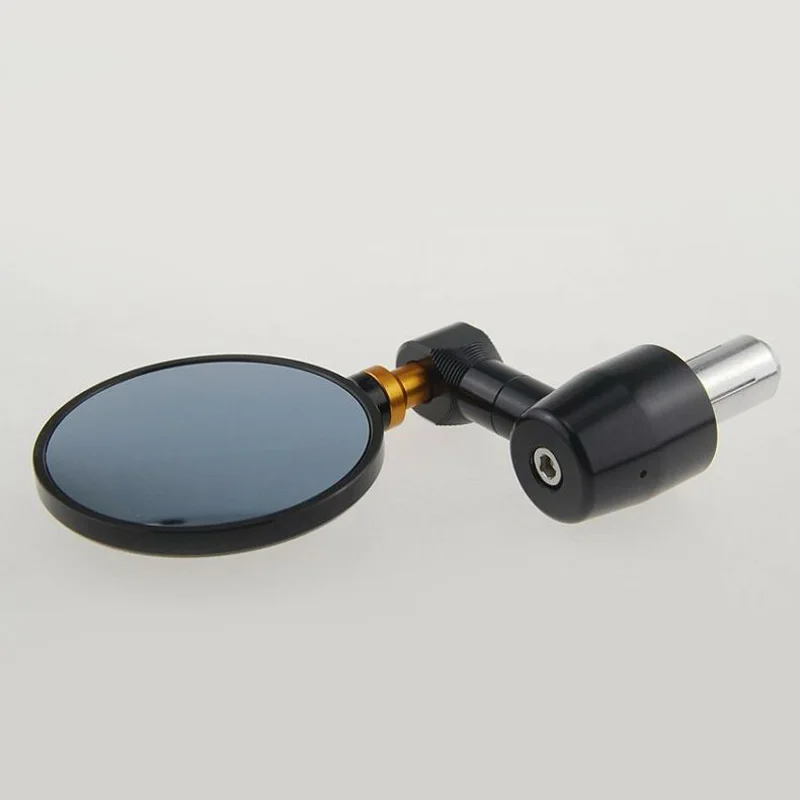 

1 Pair Motorcycle Rear View Convex Mirrors CNC 3" Round 7/8" Handle Bar End