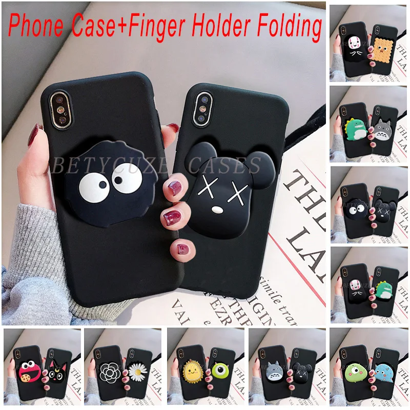 stand holder Case for ZTE Blade A71 Axon 30 S30 Pro L210 11 Prime A520 A31 Lite Soft Cartoon Cover finger ring | Мобильные телефоны