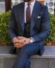 Fashion Stripe Mens Slim Suits 3 Piece Jacket Vest Pant Set Formal Business Blazer Masculino Wedding Groom Tuxedo Costume Homme 1