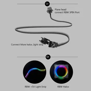 

ARGB 5V 3 Pin Item Extension Cable AURA MSI Motherboard Splitter Y Style Adapter for 5V Halos Light Strip Fan