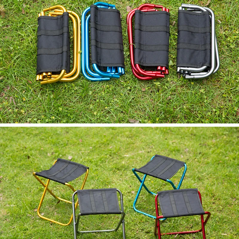 E5 Folding Chairs Small Stool Bench Stool Portable Outdoor Camping Fishing  Beach Chairs Folding Subway Train Travel Picnic Chair