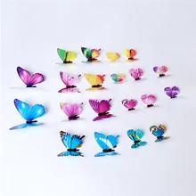 Настенные наклейки на стену для кухни с изображением бабочек, детские 3D самоклеющиеся декоративные настенные наклейки для комнаты, детская комната/спальня/холодильник