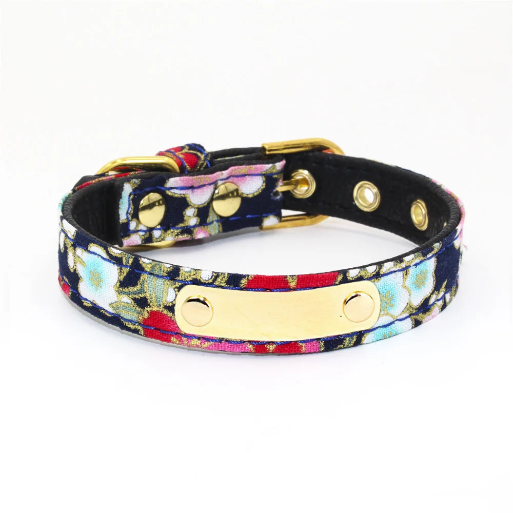 Personalized Dog Collar Cat Collar Pet Supplies Pet Accessories Cloth Bow Dog Collars Adjustable Cat Dog Collar Neck Strap