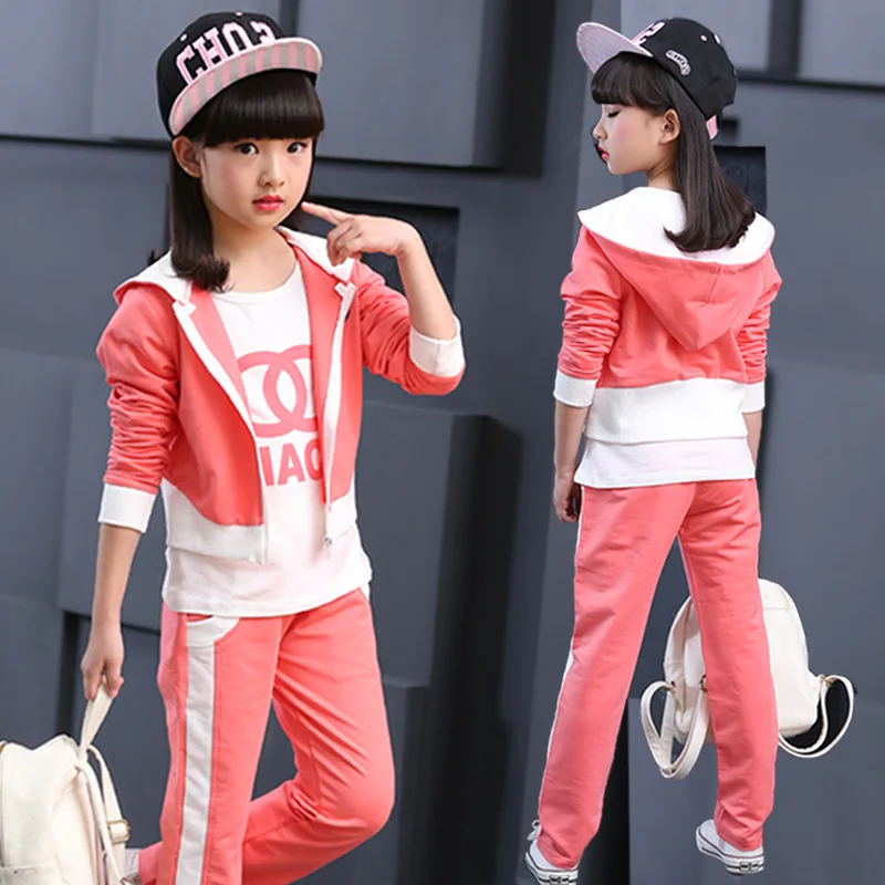 

Korean-style Childrenswear Girls Autumn Clothing Set 2019 New Style Big Boy Spring And Autumn GIRL'S Fashion Three-piece Set-Fas