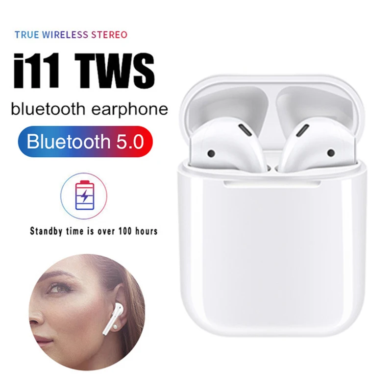 

i11 TWS Bluetooth 5.0 Wireless Earphones Earpieces mini Earbuds i7s With Mic For iPhone X 7 8 Samsung S6 S8 Xiaomi Huawei LG