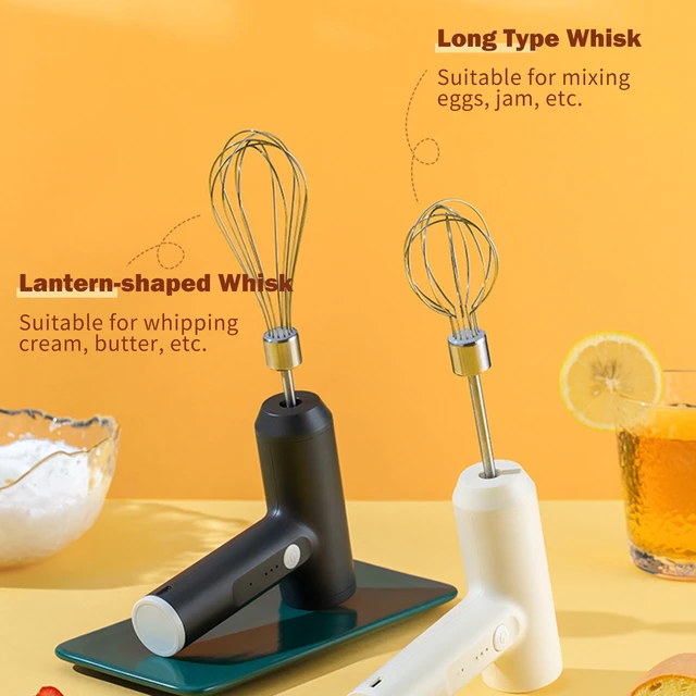 Electric Wireless Egg Beater USB Rechargeable Handheld Egg Beater  One-Button Start for Whipping Or Mixing Eggs Butter Cream - AliExpress