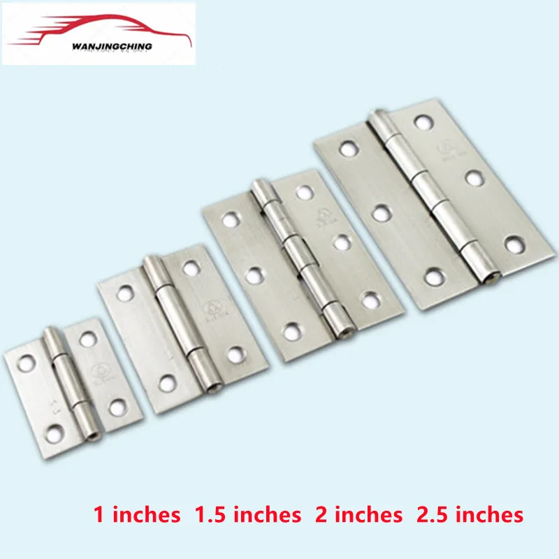 2-10Pcs 1/1.5/2/2.5 Inch Stainless Steel Hinged Door Drawer Connector 4/6 Hole Removable Furniture Bookcase Window Cabinet Hinge stainless steel hinges door hinges