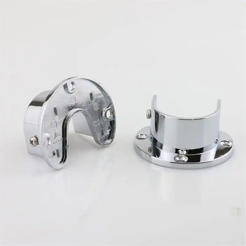 de aleacion de zinc de armario soporte de tubo cortina de ducha de base u en forma de varilla brida asiento de extremo de guarniciones de soporte de