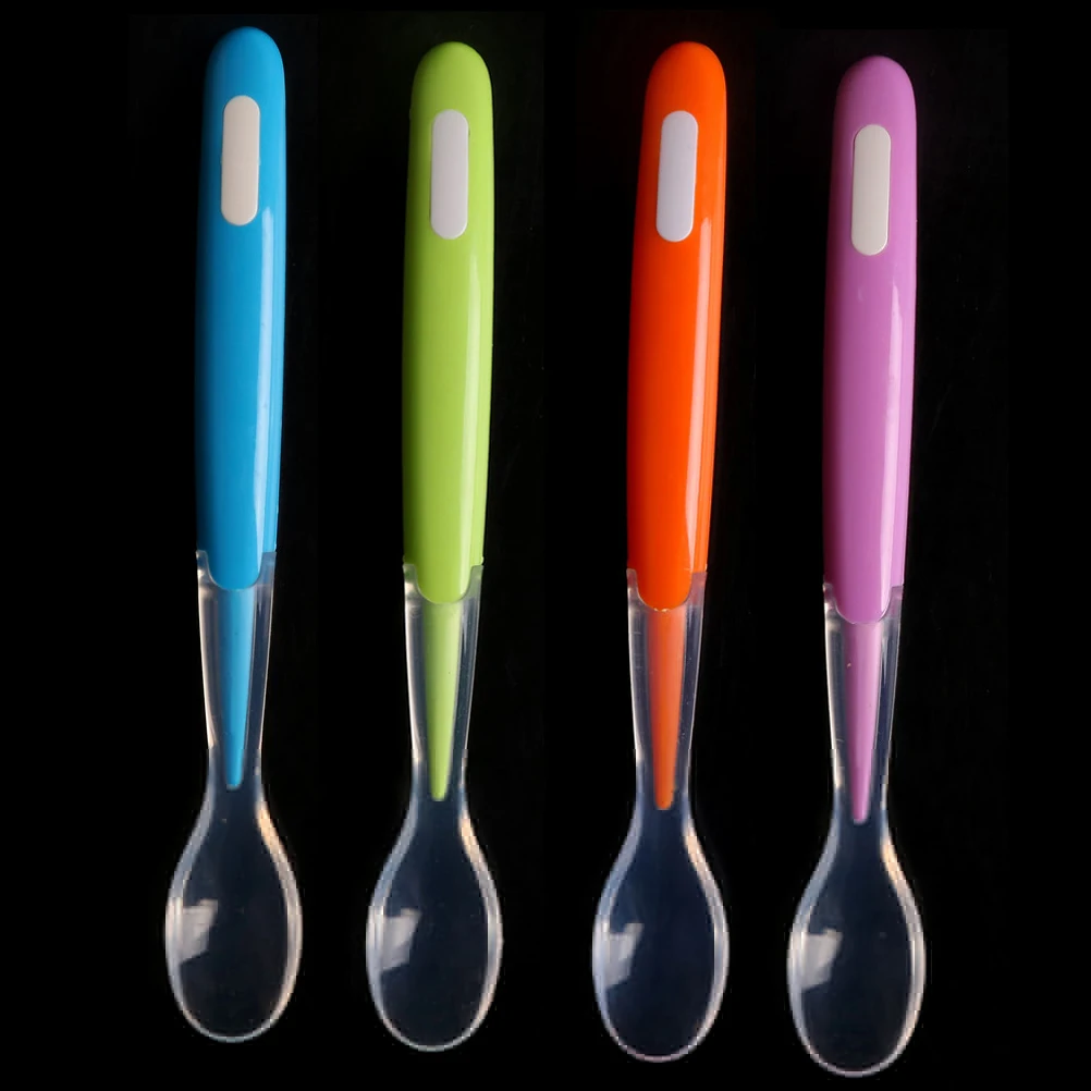 Cuchara de silicona para bebé, cuchara de alimentación de agua para recién nacido, alimentación de bebé, cuchara suave, cucharón de sopa, platos de alimentación, vajilla para niños