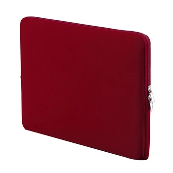 

13 inch Korean Style Portable Zipper Soft Sleeve Laptop Pouch Bag for Notebook Computer Case for MacBook Air Pro Retina- Wine Re