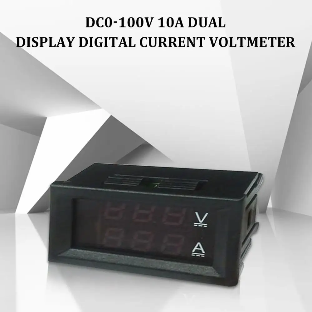 Цифровой Красный светодиодный измеритель напряжения DC100V 10A Вольтметр Амперметр синий+ красный светодиодный усилитель с двумя светодиодными цифровыми дисплеями вольтметр