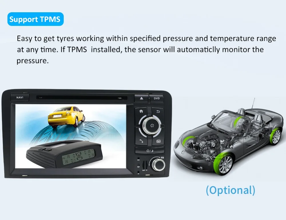 Excellent Bosion 7 inch HD 2 Din Android 9.0 Octa 8 Core Car Radio Stereo DVD Player Multimedia Navigation GPS For Audi A3 8P 2003-2011 BT 18