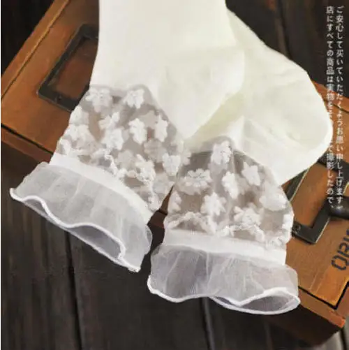 Осенние женские носки с прозрачными кружевами, модные нескользящие носки с кристаллами, хлопковые носки с принтом из вискозы, повседневные красивые удобные носки, Новинка