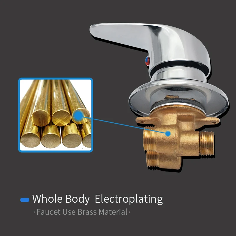 Vagsure One Ways выход передающий винт Резьба гальванический кран холодный и горячий латунный смеситель для душа Смеситель переключающий Ванная комната смеситель
